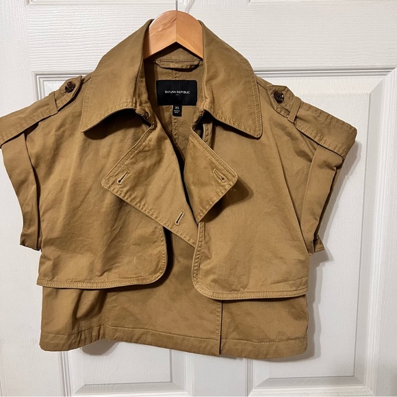 Banana Republic Cropped French Khaki Jacket Size XS - Picture 5 of 10